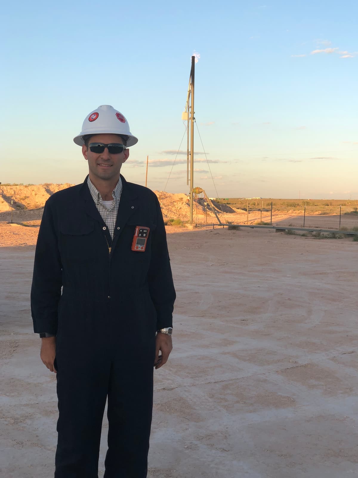 Rob Gunn at Texas oil field