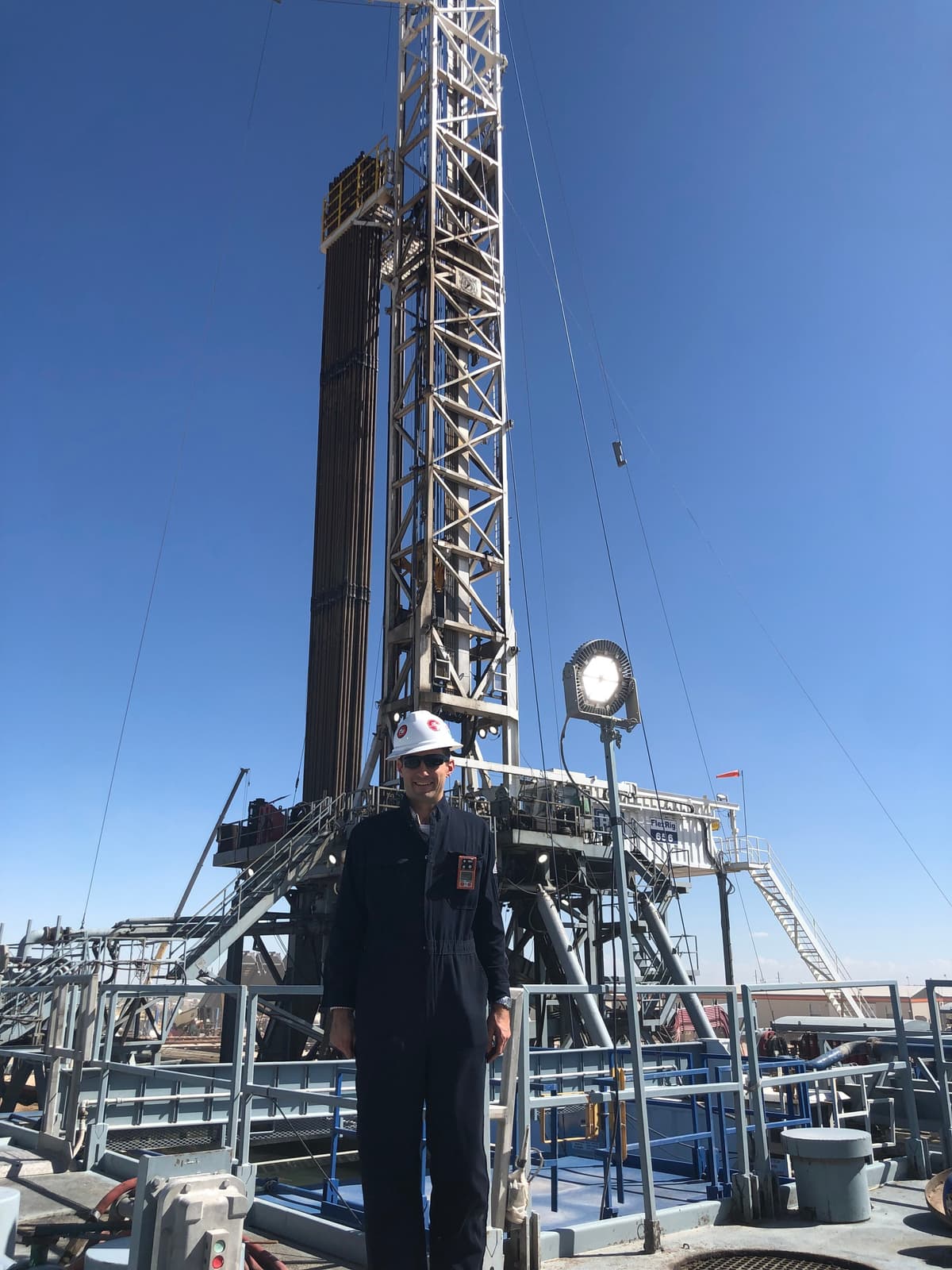 Rob Gunn at oil rig site